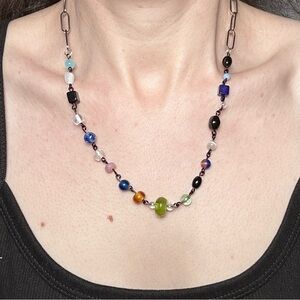 Multicolor Beaded Necklace galas beads handmade